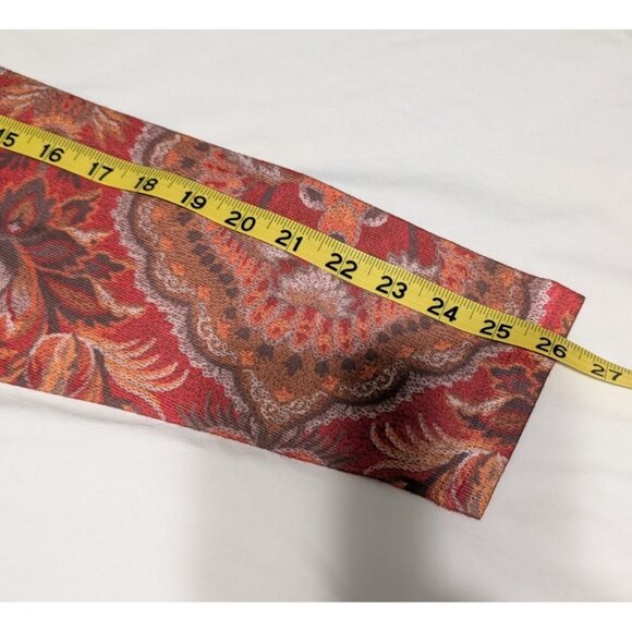 Soft Surroundings XL Paisley Print Long Sleeve Top Rust/Orange Polyester/Spandex - Picture 10 of 15